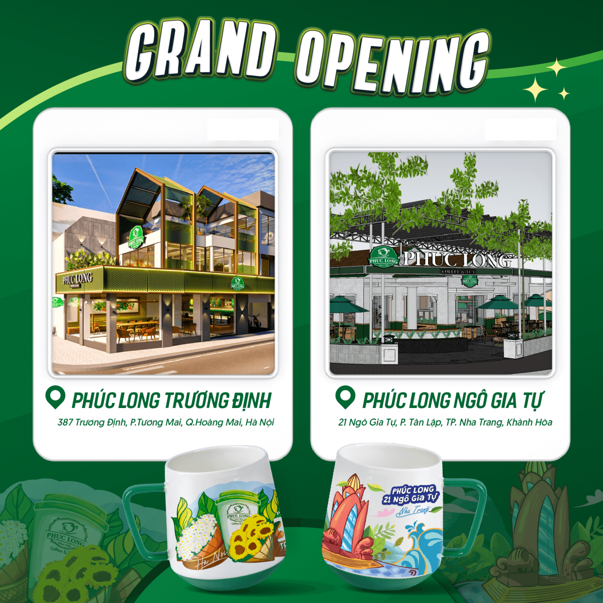 Grand Opening: Phúc Long Trương Định & Phúc Long Ngô Gia Tự - Phúc Long  Coffee & Tea House