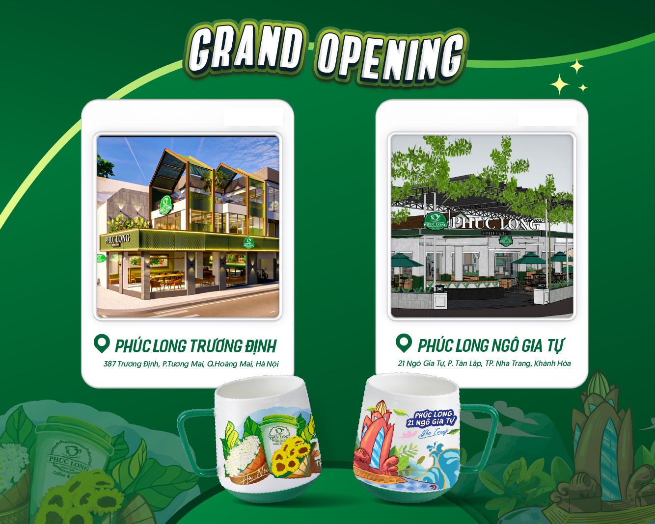 Grand Opening: Phúc Long Trương Định & Phúc Long Ngô Gia Tự - Phúc Long  Coffee & Tea House